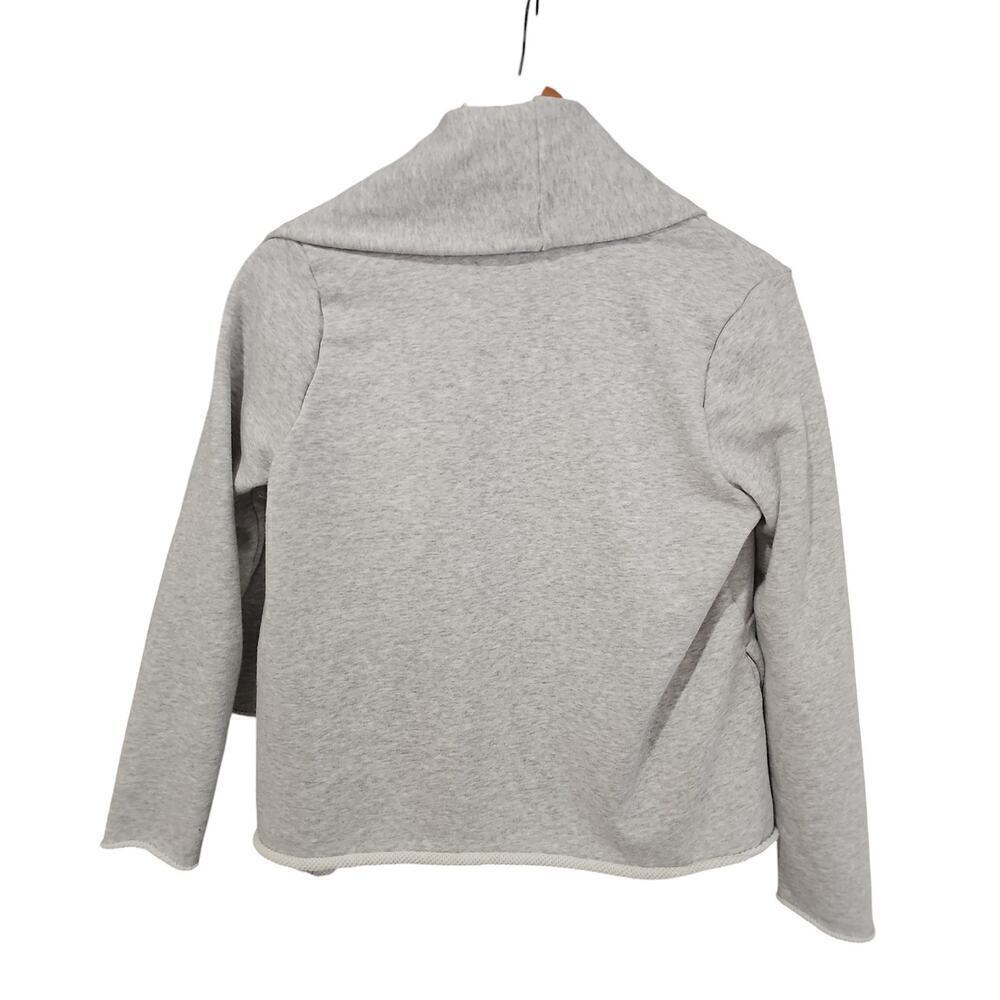 Athleta French Terry Pique Wrap Cardigan Gray Size S - Picture 3 of 8